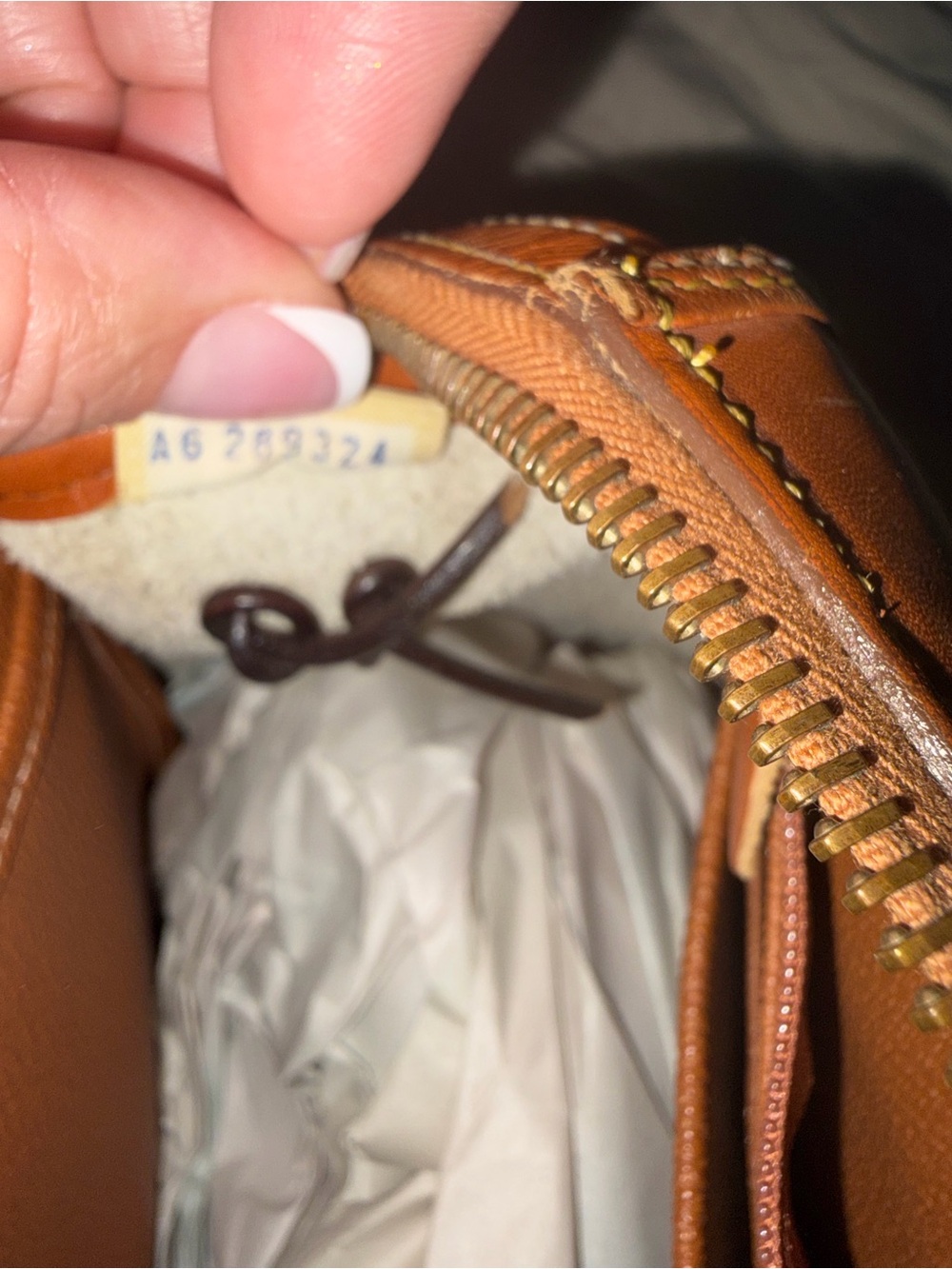 Dooney & Bourke White and Tan Leather Crossbody and Shoulder Bags - Picture 7 of 9